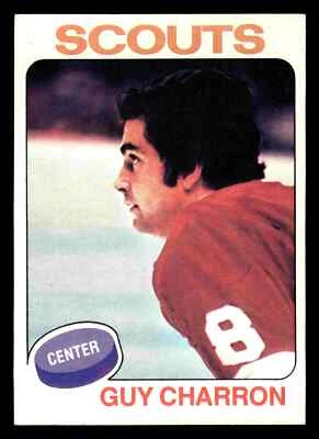 1975-76 Topps Guy Charron #32 - Kansas City Scouts - Image 1 of 2
