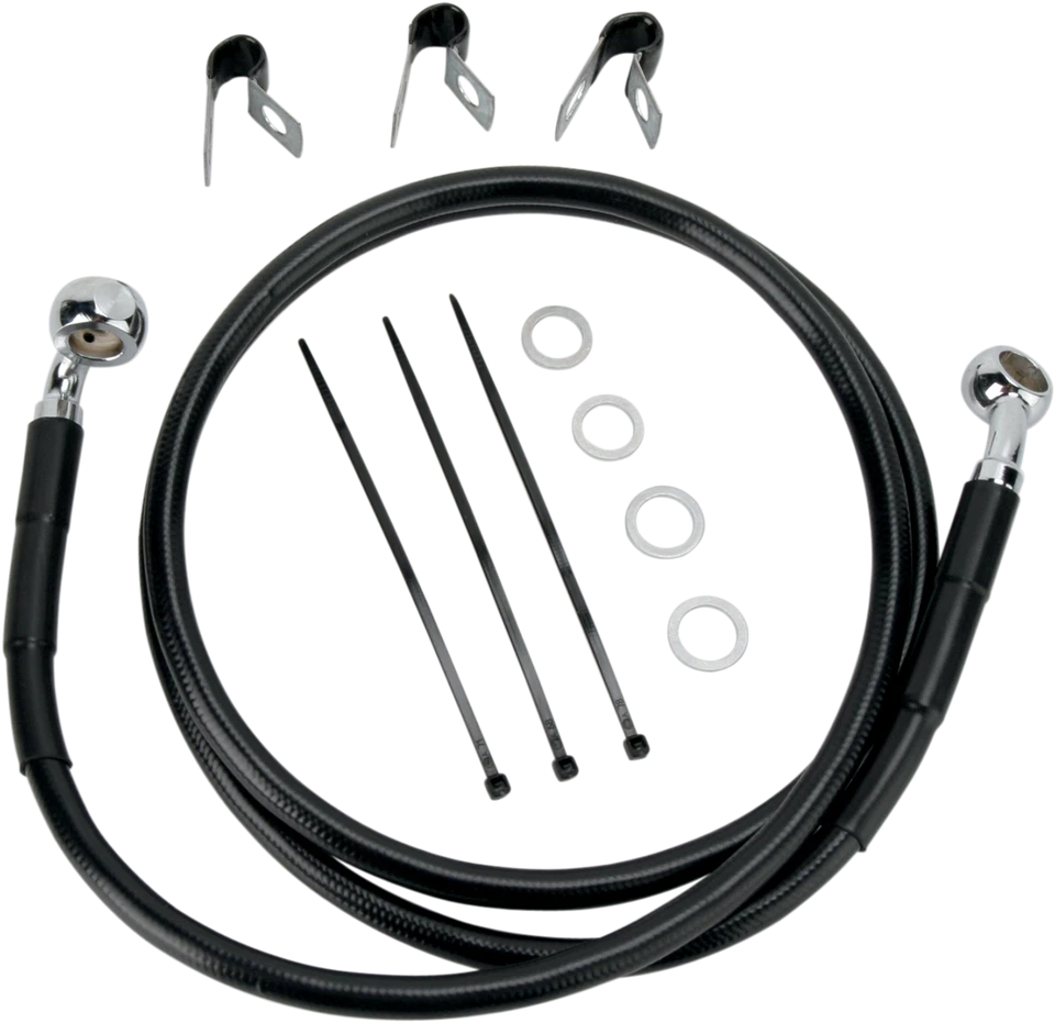 Línea de freno superior delantera de arrastre negra Softail Heritage/Fat Boy 00-06 Harley 46011-01 Foto 1 de 1