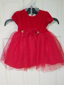 George Baby Infant Red Dress 18mos Sparkly Red 18 months worn once - Picture 1 of 8