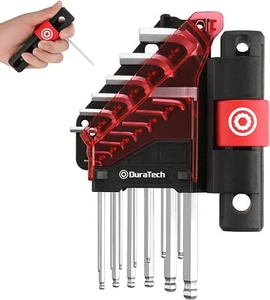 DuraTech Wrench Set 13pcs T-Handle Hex Key Set SAE 1/20-3/8" with Storage Holder - Picture 1 of 8