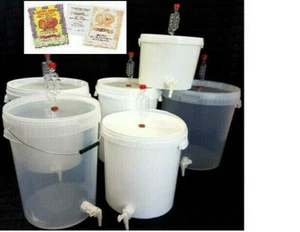 👍STARTERSET WEINSET Gärbehälter Weinhefe Gärröhrchen Dichtgummi Klärungsmittel - Bild 1 von 11