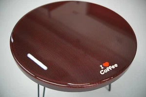 Luxury Carbon Fiber Coffee Table, Orange - Black - Picture 1 of 9