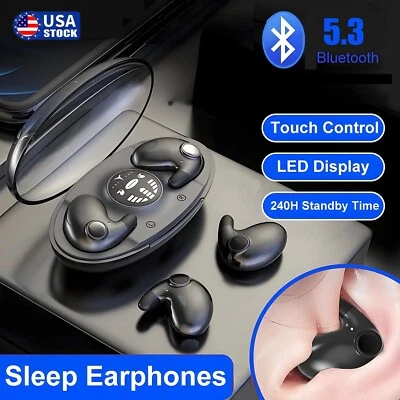 Mini Earbuds Sleep Bluetooth 5.3 Headset Invisible Wireless Earbuds TWS Earphone - Image 1 of 4