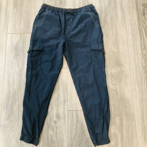 Univibe Big Boy’s Pull On Jogger Cargo Pants Blue Size L - Picture 1 of 10