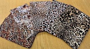 Fat Quarter Bundle - Animal Prints - 5 Assorted - Leopard - Snake - Craft Fabric - Picture 1 of 3