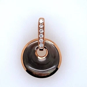 Kabana MOP Diamond 14K Rose Gold Round Pendant DG7077786 - Picture 1 of 4