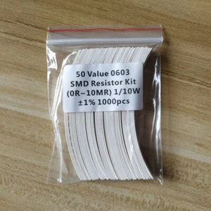 0603 0805 1206 SMD Resistor Kit 50 Values 1K 10K 100K 100 220 ohm Assorted Kit - Picture 1 of 8