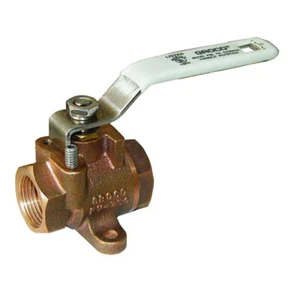 GROCO FV-250 1/4" NPT Bronze Inline Fuel Valve - Picture 1 of 2