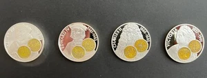 2001 FALKLAND ISLANDS 50p Pence Monarchs & Pad Print Silver Coins - Complete Set - Picture 1 of 3