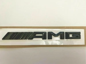 Gloss Black AMG Letters Trunk Emblem Badge Sticker for Mercedes Benz AMG - Picture 1 of 2