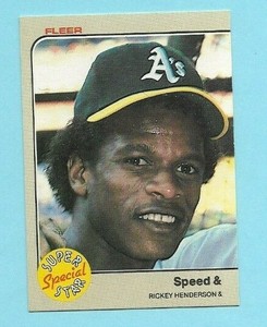 1983 Fleer Baseball #646 Rickey Henderson "Speed & "