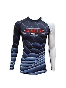 ShieldWall Scale Mens Womens Rash Guard Rashvest MMA BJJ - Long & Short Sleeve - Picture 1 of 8