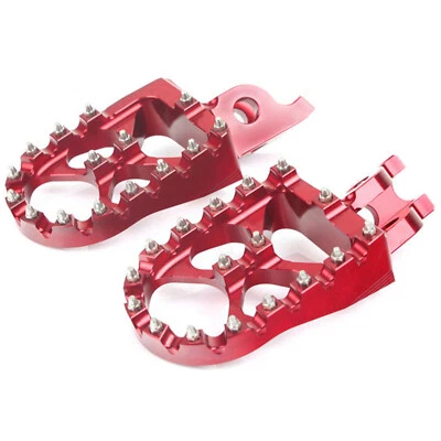 HONDA CRF 450 R 2002 ACCOSSATO FOOTPEGS EXTRA WIDE RED ERGAL OFFROAD FOOTRESTS - Изображение 1 из 3