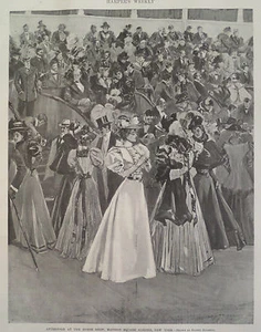 Afternoon Horse Show Madison Square Garden Nueva York 1896 Harper’s Weekly - Imagen 1 de 2