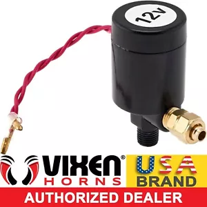 1/4" NPT ELECTRIC AIR VALVE SOLENOID FOR 3/8" OD HOSE TRAIN HORN 12V VXA7468B - Foto 1 di 2
