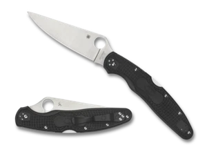 Spyderco Police 4 leichtes Lockback Messer schwarz FRN Griff Plain Edge C07PBK4 - Bild 1 von 1