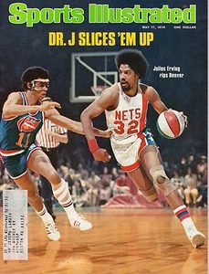 1976 5/17 Sports IIlustrated basketball magazine,Julius Erving, New York Nets VG - Picture 1 of 1