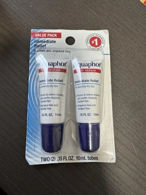 Aquaphor reparación de labios alivio inmediato para bálsamo de labios severamente secos paquete económico de 2 Foto 1 de 2