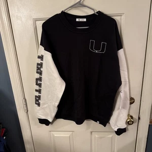 Women’s Xl Sweatshirt 47 Brand University Of Miami NWT  - Picture 1 of 11