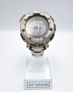Reloj Casio Protrek Pro Trek Prw-2500T Banda Titanio Qz Plata De Colección - Rango C - Imagen 1 de 24