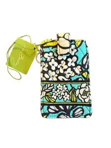 NUEVO NUEVO CON ETIQUETAS Vera Bradley Island Blooms Teléfono Billetera Equipaje Etiqueta 4.5" x 2" - Imagen 1 de 10