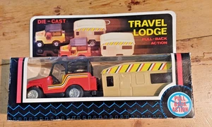 Vintage Die-Cast Jeep with Caravan Toy in Box - Bild 1 von 8