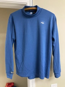 Vintage Brooks Damen XL Polartec Therma-Tec blau Stehkragen Langarm Oberteil Y2K - Bild 1 von 6