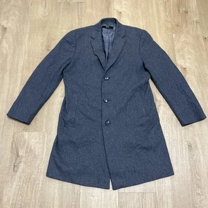 Hugo Boss 'The Station' Men's Overcoat Virgin Wool Grey Trench Coat size 50 - Picture 1 of 11