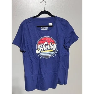 MWT Retro Hurley New York State Cool 70s Style Sunset T-Shirt Size 1X Cotton - Picture 1 of 3