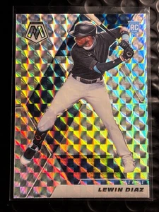2021 Panini Mosaic Rookie Lewin Diaz #217 Silver Mosaic Prizm (RC) Miami Marlins - Picture 1 of 2