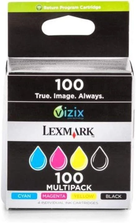 Genuine Lexmark 100XL Ink Cartridges CMYK For Lexmark Pro205 Pro703 Pro805 Lot - Image 1 of 1