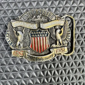US Constitution Commemorative Belt Buckle Anniversary Limited Ed Rockabilly - Picture 1 of 9