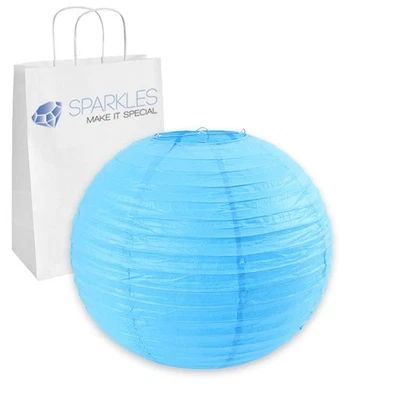 Linterna de papel china de 16 pulgadas 10 piezas - Turquesa - Boda Fiesta Evento bu Foto 1 de 4
