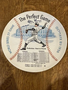 New York Yankees Don Larsen Signed Perfect Game Plate 10 1/4” - Picture 1 of 5