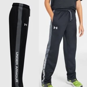 Under Armour Unisex Black Track Pants Youth Large Athletic Sweatpants Joggers - Picture 1 of 11