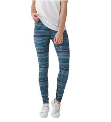 Lululemon Wunder Under Pant III Space Dye Twist Naval Blue Peacock Blue - Image 1 of 4