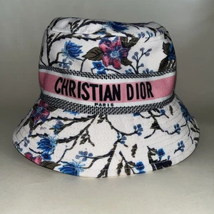 Christian Dior Paris floral Bucket Hat Made in France NEW with tags - Picture 1 of 10