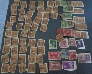 U.S. Stamps Famous Americans  Cancelled On Paper Ungraded 13 Different Types! - Picture 1 of 3