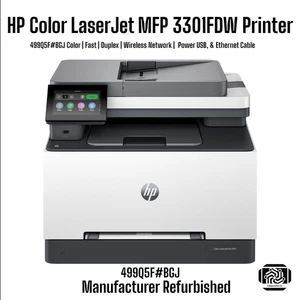 HP Color LaserJet Pro MFP 3301fdw Printer | Duplex Network Wi-Fi | 499Q5F#BGJ - Picture 1 of 5