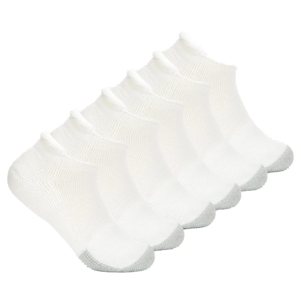 J Max Cushion Running Rolltop Socks (6 Pairs), White/Platinum, Medium - Image 1 of 1