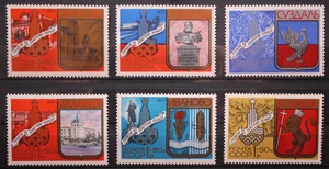 Russia 1977 Propaganda Olimpiadi di Mosca Serie Francobolli nuovi MNH** (C.8) - Imagen 1 de 1