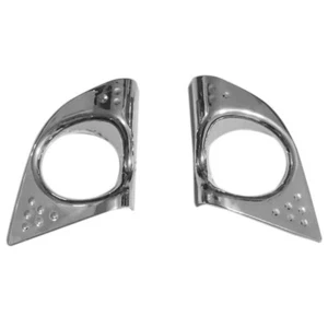 Pair Chrome Front Bumper Fog Light Lamp Cover Trim For Acura TSX Sedan 2009-2010 - Picture 1 of 6