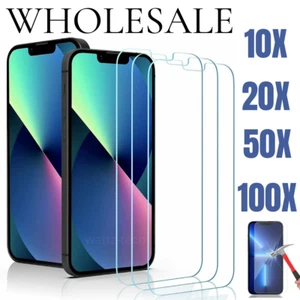Wholesale Bulk Lot Tempered Glass For iPhone 13 mini 13 Pro Max Screen Protector - Picture 1 of 16