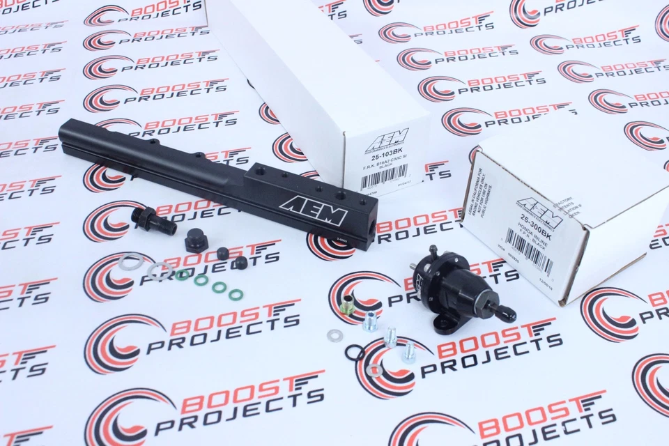 AEM Aluminum Fuel Rail + Adj Pressure Regulator For Honda Civic B16A2 B16A3  - Изображение 1 из 4