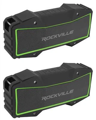(2) Rockville ROCK EVERYWHERE Portable Bluetooth Speakers Wireless Stereo Sound - Image 1 of 4