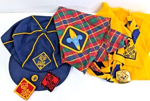 Cub Scouts Logo Patch Pin Patches Yellow Scarf Palid Scarf Hat Belt Lot - Picture 1 of 10