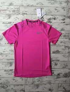 Nike Miler 1.0 'T-Shirt Running' Rosa - Nuove con etichette - Taglia Large - Foto 1 di 5