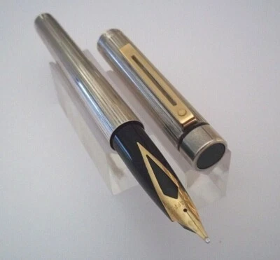 Penna Stilo Sheaffer Targa IN Argento Massiccio Oro 18 Carati M306 - Immagine 1 di 4