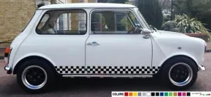 Pegatina a rayas para clásico mini cooper capó espejo capucha frontal a cuadros 1000 - Imagen 1 de 101