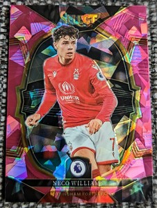 Neco Williams Nottingham Forest Pink Cracked Ice Card Panini Select 2022-23 #78